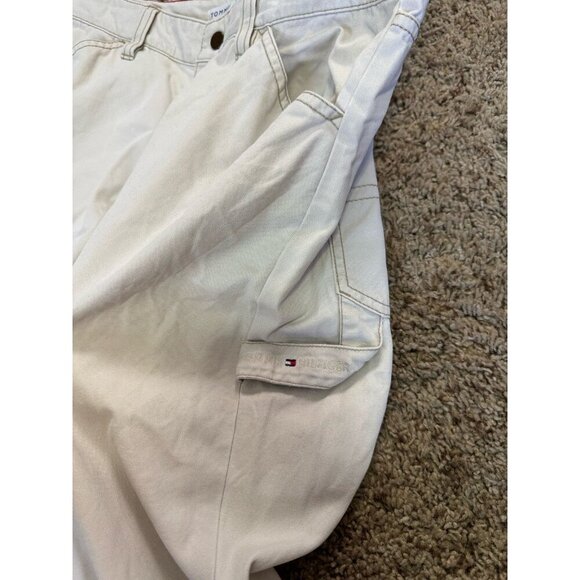 TOMMY HILFIGER Denim Pants Mid-Rise Vintage Carpenter Y2K Light Wash Sz 6 30x30 - Picture 4 of 15